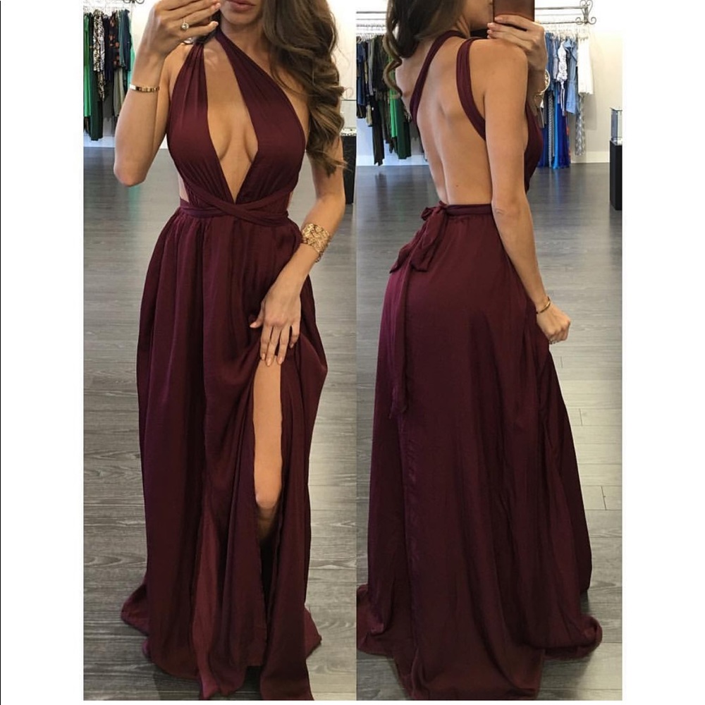 Ivania Backless Maxi Dress NWT
